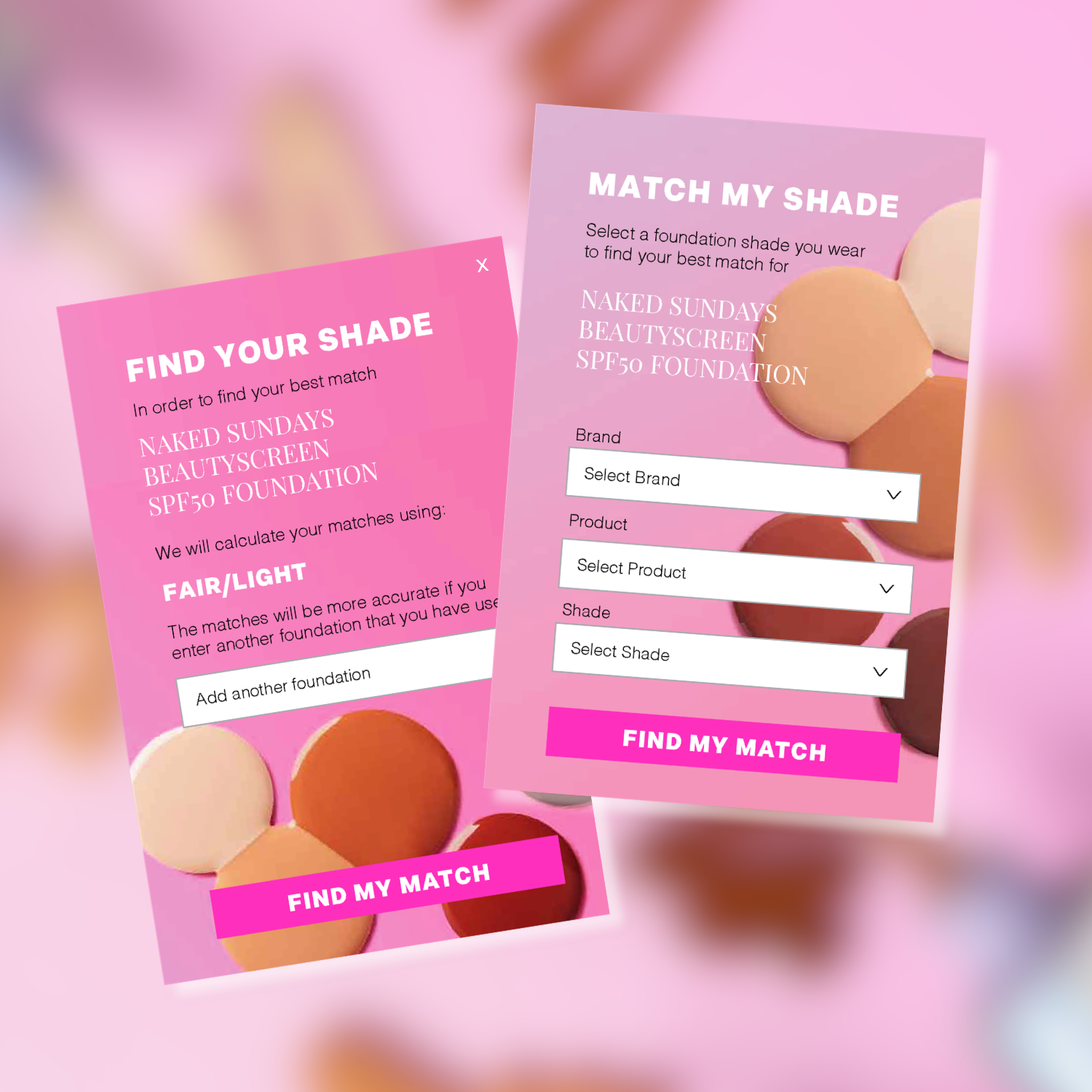 An infographic explaining how you can find your shade of Naked Sundays BeautyScreen Peptide Foundation Tint SPF50