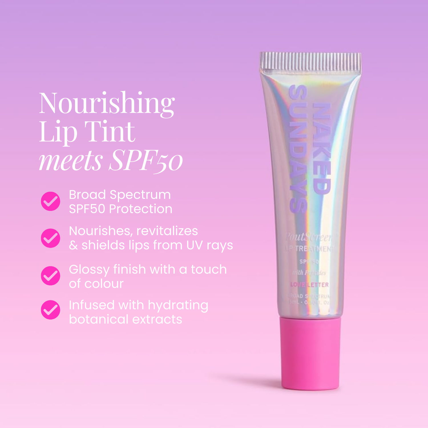 Naked Sundays Infographic for PoutScreen Lip Treatment SPF50