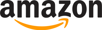 Amazon logo with black text and orange arrow 