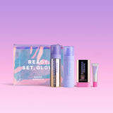 Naked Sundays sunscreen products set on a pink background