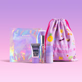 SPF products and a drawstring bag with 'Hot Girl Sunscreen' text on a pink background