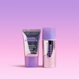 The cabanaclear full size and mini size next to each other on a gradient purple background