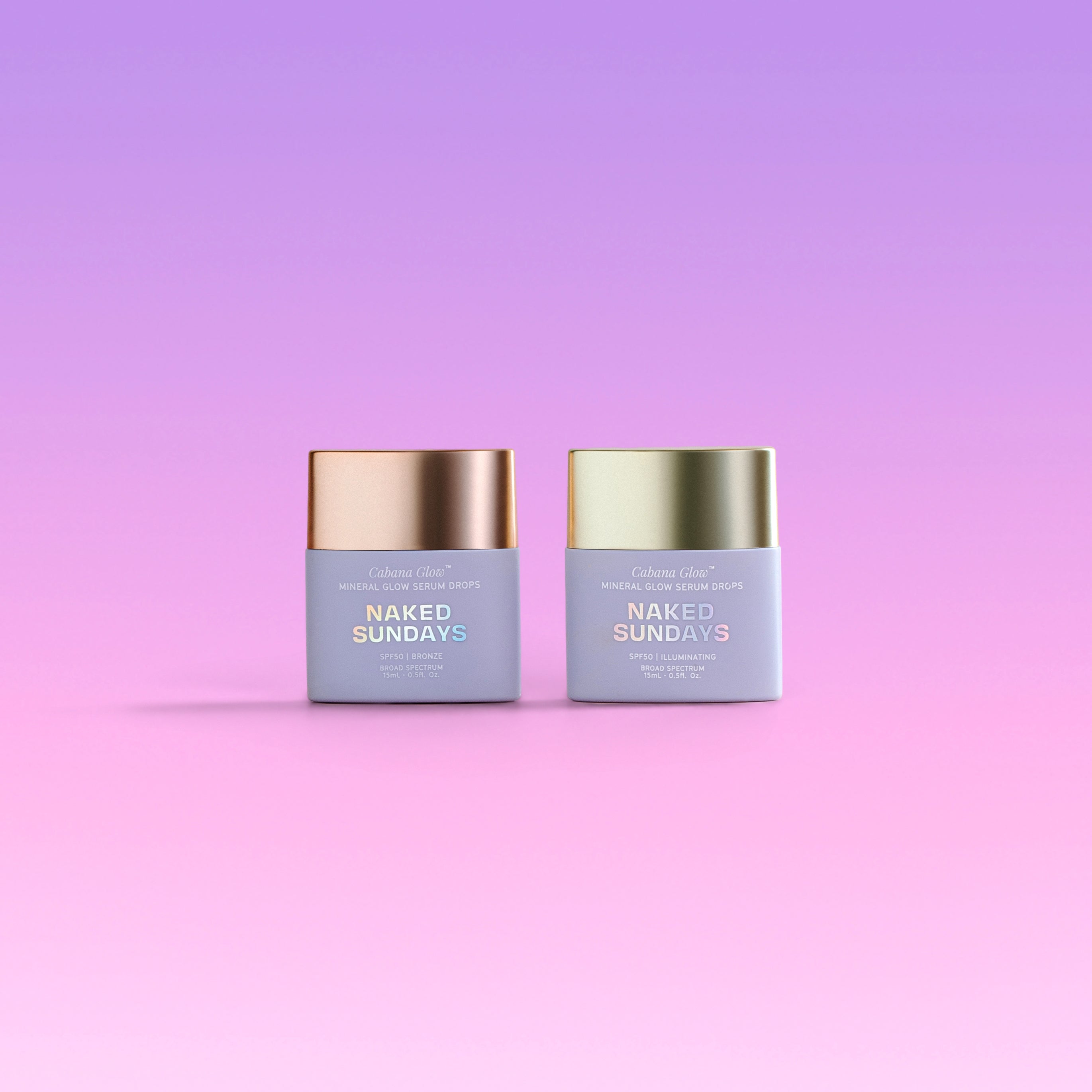 CabanaGlow™ SPF50 Illuminating & Bronze Minis Duo (FREE GIFT)   Naked Sundays USA