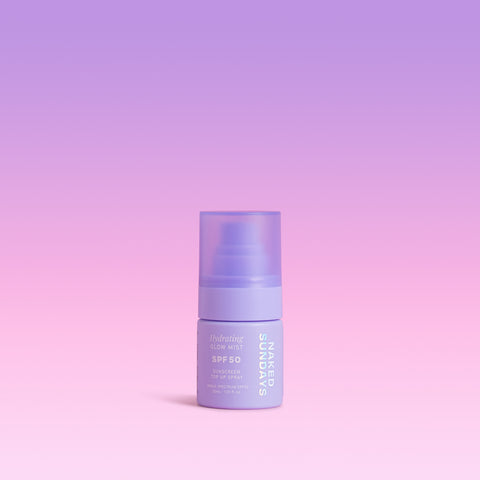 Mini Hydrating Glow Mist Setting Spray SPF50 with Pentavitin®️