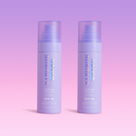 Two bottles of Naked Sundays Glow Mist on a gradient purple background