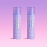 Two bottles of Naked Sundays Glow Mist on a gradient purple background